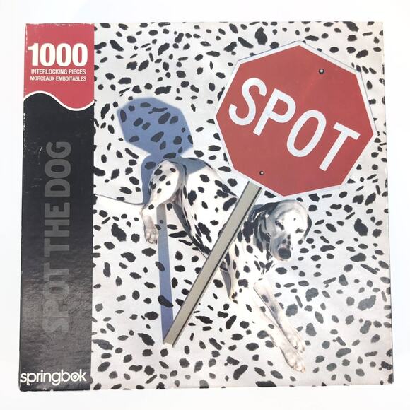 An Authentic Springbok 1000 Interlocking Piece "Spot The Dog" Jigsaw Puzzle -GUC - Picture 1 of 11
